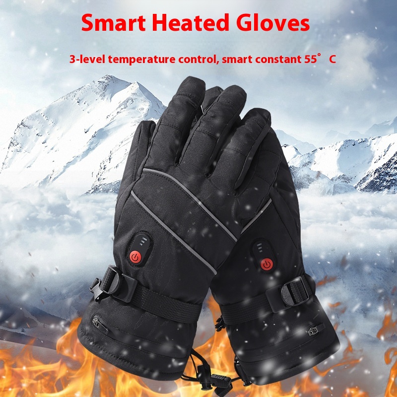 Cycling Heat Gear - Guantes calefactores con pantalla táctil para