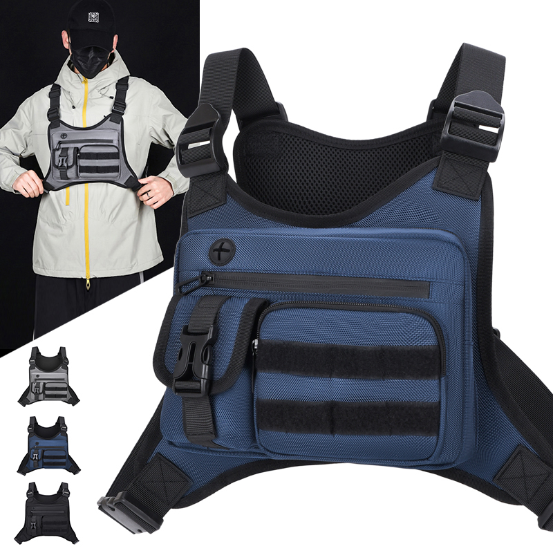 Cycling Gear Vest - Bolsa Táctica para Pecho, Impermeable, para