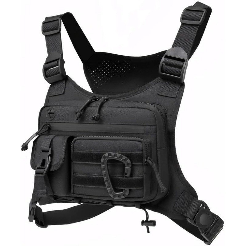 Cycling Gear Vest - Bolsa de pecho táctica para hombre,