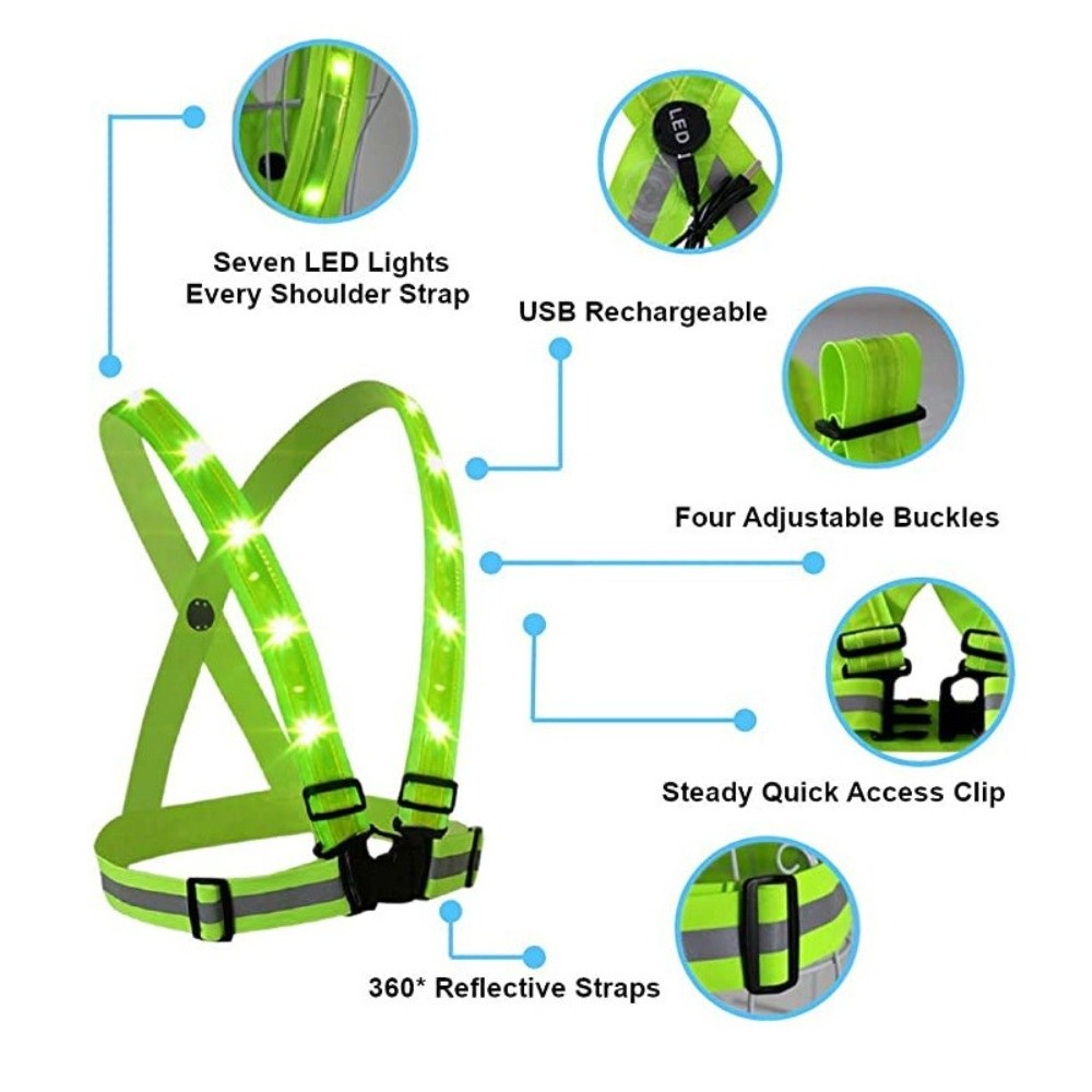 Nuevo Chaleco de Seguridad LED - Cycling Gear Vest reseña y precio