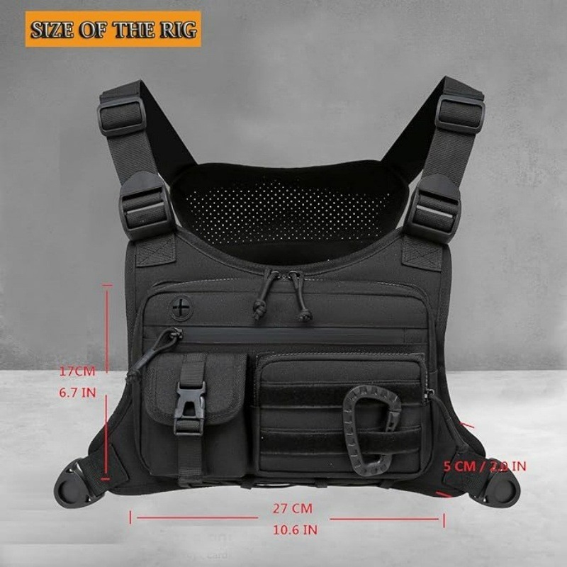 Bolsa de pecho táctica para ho - Cycling Gear Vest reseña y precio