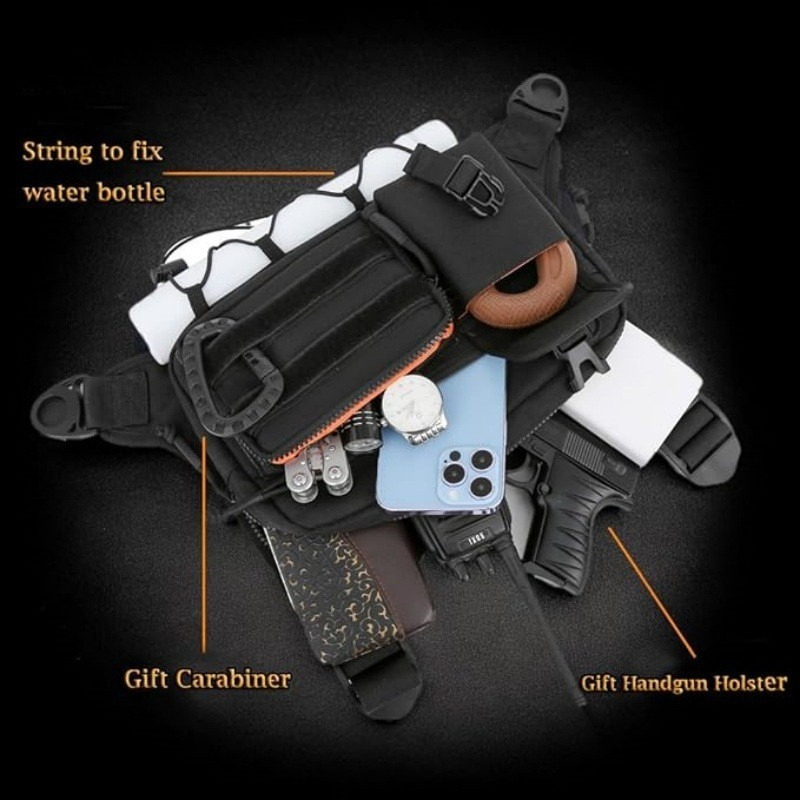 Bolsa de pecho táctica para ho - Cycling Gear Vest reseña y precio